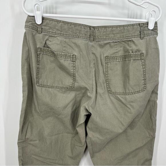 Lou & Grey Women’s Army Green Pull On Jogger Style Pants Size 8 - Picture 6 of 7